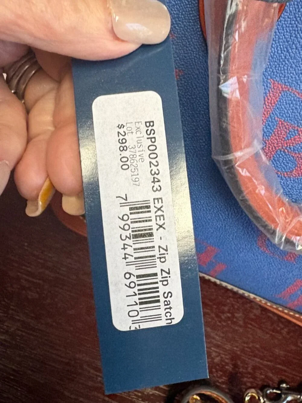 Dooney & Bourke Zip Zip Satchel • Blue DB Monogram • NWT • Exclusive • MSRP $298
